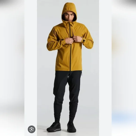 Specialized Men Trail Rain Jacket bike jacket harvest gold mustard color size XL - Picture 2 of 16